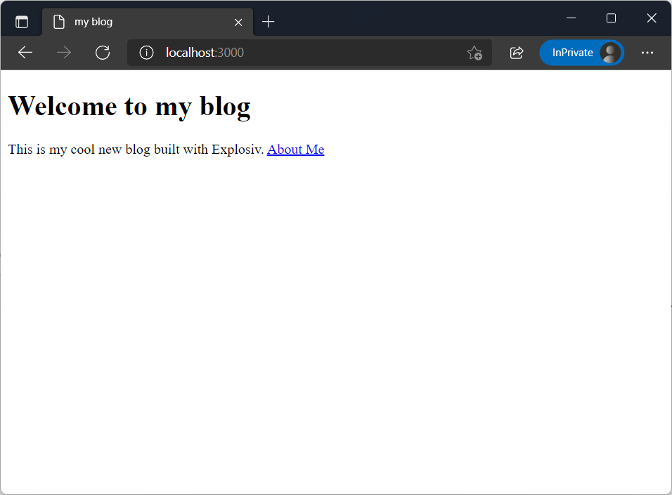 Blog homepage